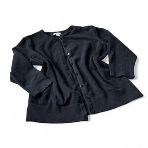 2000s Black Croft & Barrow Button-Up Cardigan – Size M